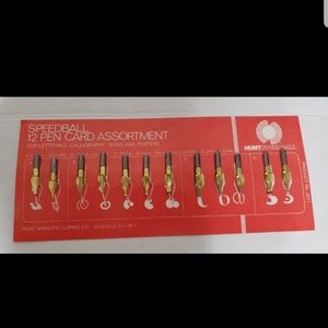 Speedball 12 pen/nibs card Assortment Calligraphy